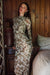 Garden Haze Floral Mesh Mock-Neck Midi Dress - ShopPromesa