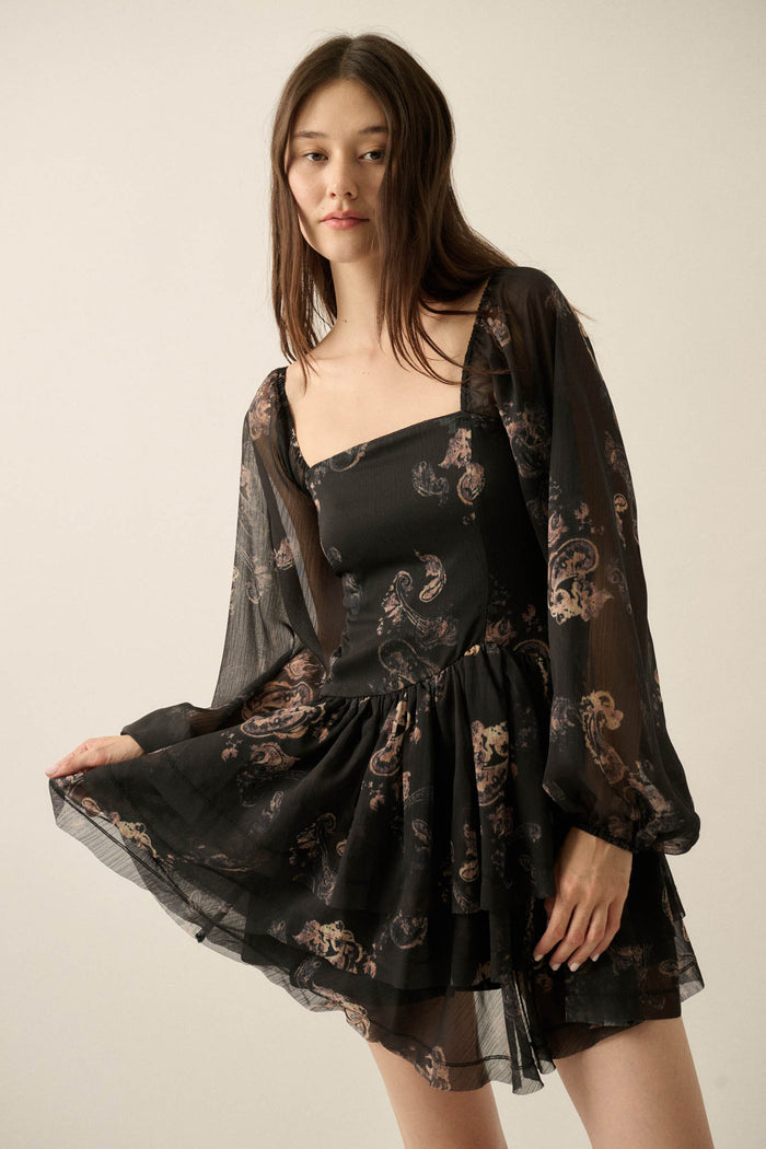 Passing Fancy Paisley and Floral Paneled Maxi Dress - ShopPromesa