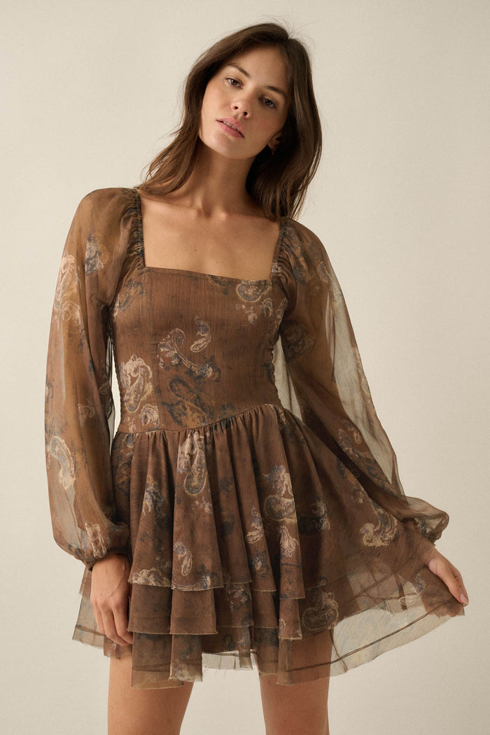 Passing Fancy Paisley and Floral Paneled Maxi Dress - ShopPromesa