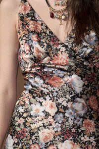 Polished Petals Floral Satin Maxi Slip Dress - ShopPromesa