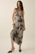 Darkest Rose Floral Satin V-Neck Maxi Slip Dress - ShopPromesa