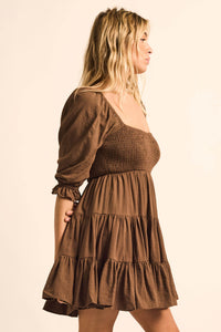 Sunday Picnic Smocked Puff-Sleeve Tiered Mini Dress - ShopPromesa