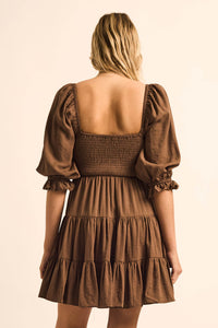 Sunday Picnic Smocked Puff-Sleeve Tiered Mini Dress - ShopPromesa