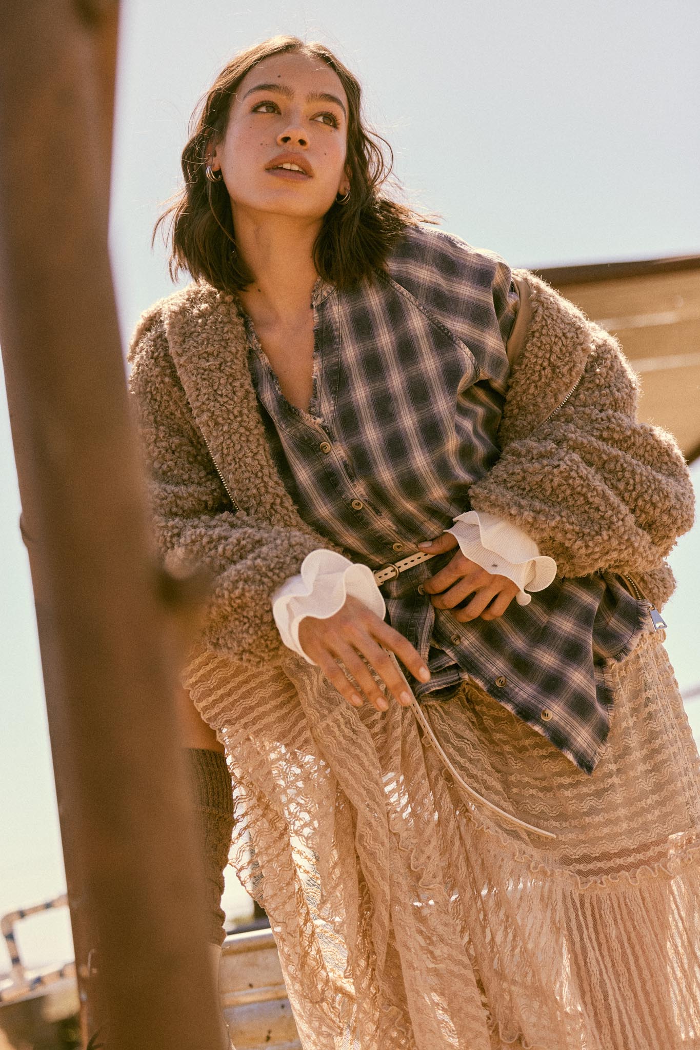 Warm Fuzzies Faux Shearling Zip-Up Teddy Jacket - ShopPromesa