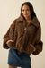 Fur Sure Faux Fur Collared Zip-Up Teddy Jacket - ShopPromesa
