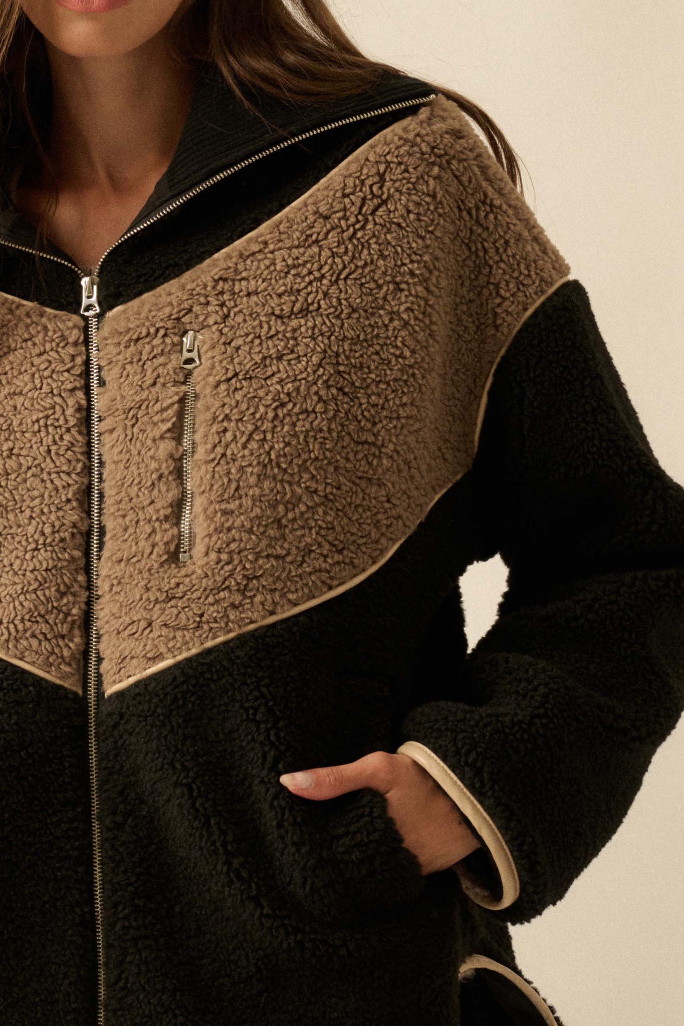 Winter Games Chevron Colorblock Fleece Jacket - ShopPromesa