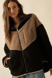 Winter Games Chevron Colorblock Fleece Jacket - ShopPromesa