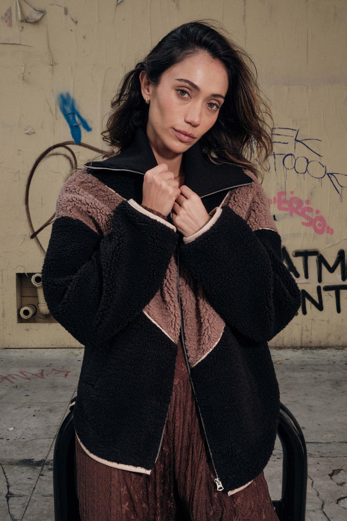 Winter Games Chevron Colorblock Fleece Jacket - ShopPromesa