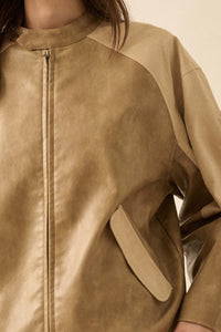 Open Road Vegan Leather and Suede Jacket - ShopPromesa