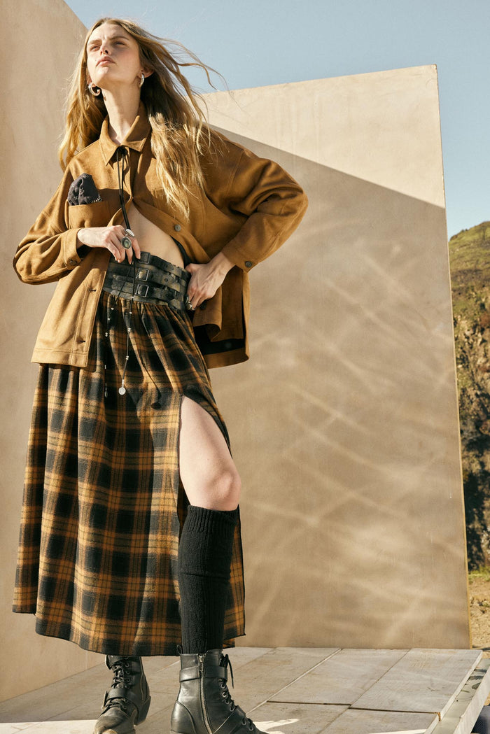 Soft Spoken Vegan Suede Pocket Shacket - ShopPromesa