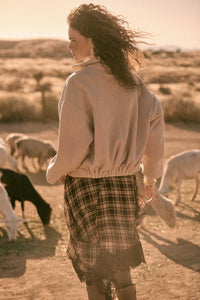 Snowy Creek Fleece Pleated Half-Zip Pullover Jacket - ShopPromesa