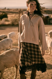 Snowy Creek Fleece Pleated Half-Zip Pullover Jacket - ShopPromesa