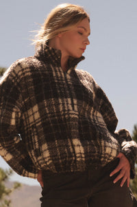 Field Guide Plaid Fleece Half-Zip Pullover Jacket - ShopPromesa