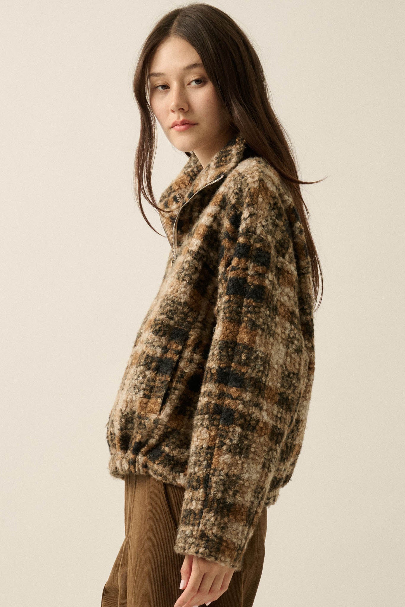 Field Guide Plaid Fleece Half-Zip Pullover Jacket - ShopPromesa