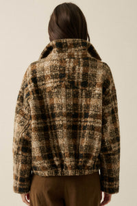 Field Guide Plaid Fleece Half-Zip Pullover Jacket - ShopPromesa