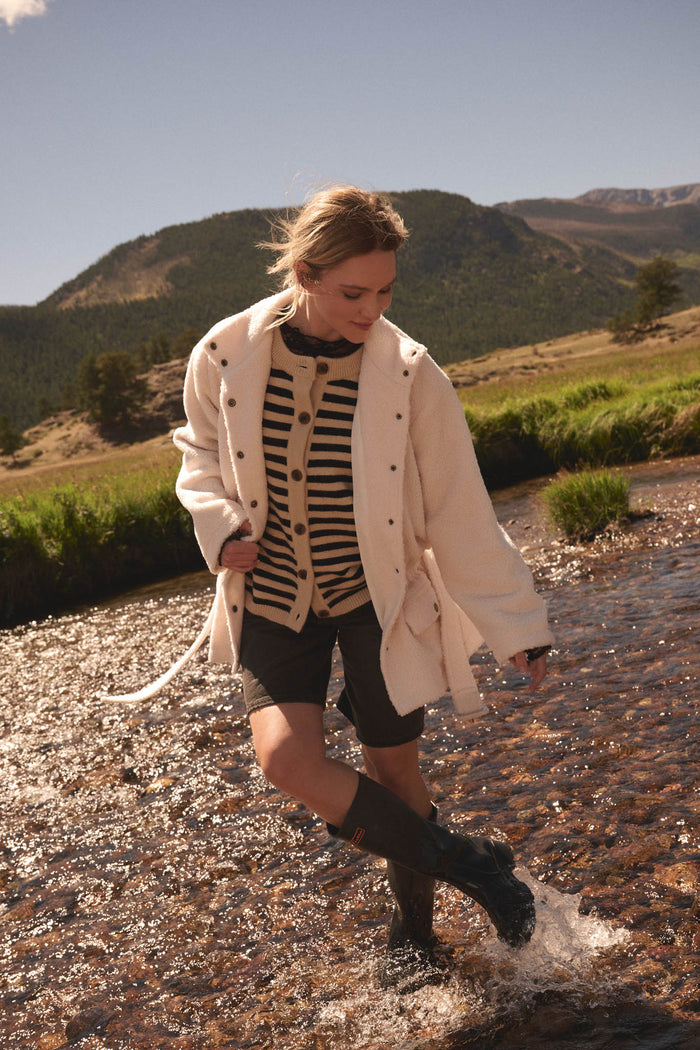 Feels Like Home Fleece Belted Funnel-Neck Jacket - ShopPromesa