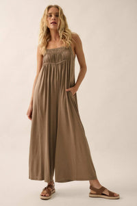 Better Than Ever Gathered Wide-Leg Modal Jumpsuit - ShopPromesa