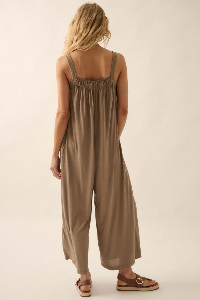 Better Than Ever Gathered Wide-Leg Modal Jumpsuit - ShopPromesa