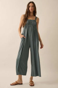 Better Than Ever Gathered Wide-Leg Modal Jumpsuit - ShopPromesa