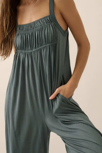Better Than Ever Gathered Wide-Leg Modal Jumpsuit - ShopPromesa