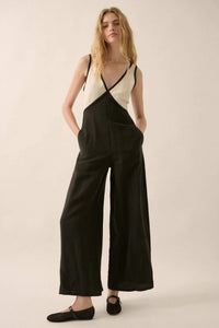 Second Nature Colorblock Linen-Blend Jumpsuit - ShopPromesa