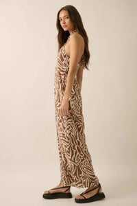Roaming Soul Abstract Convertible Halter Jumpsuit - ShopPromesa