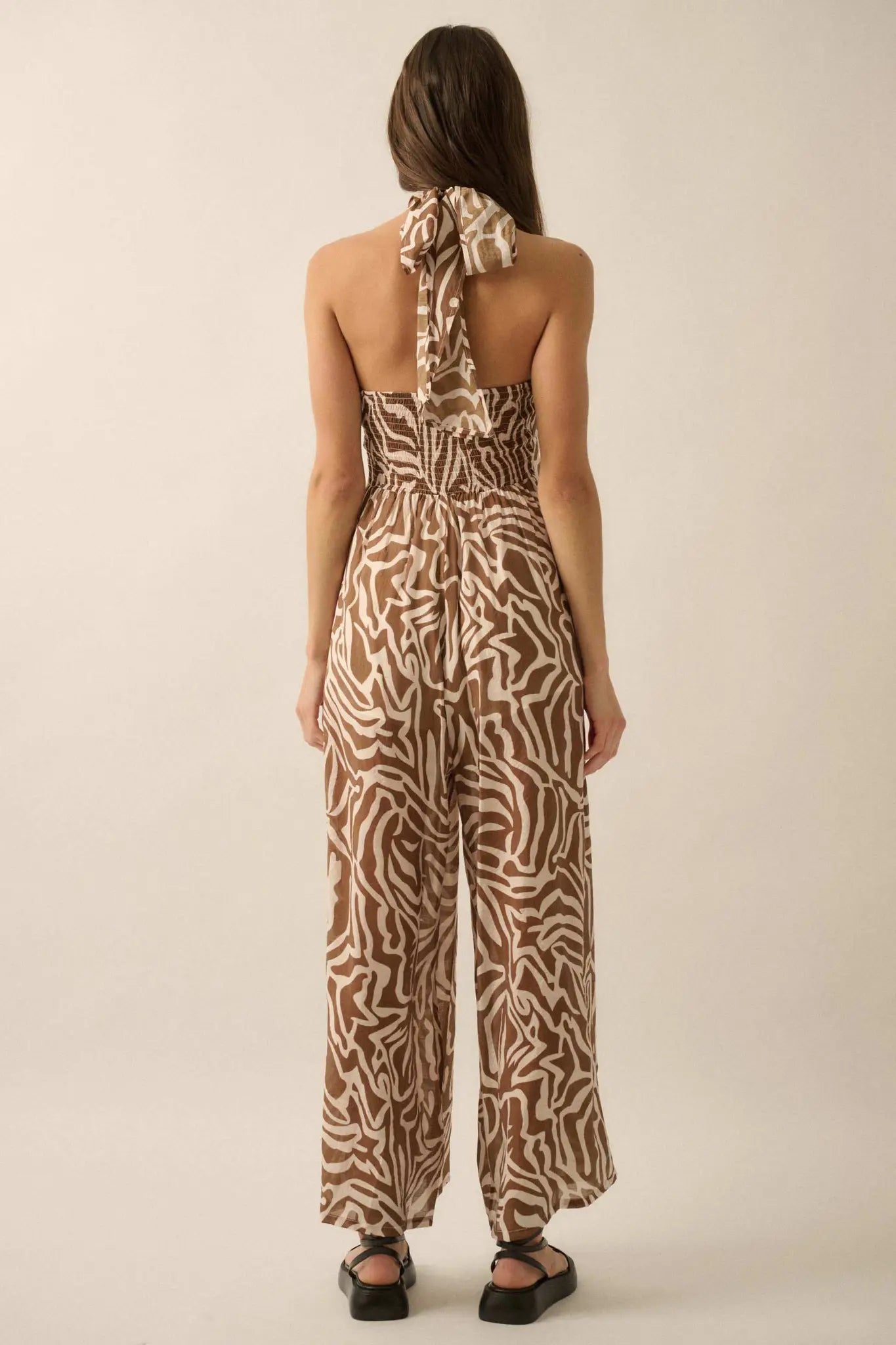 Roaming Soul Abstract Convertible Halter Jumpsuit - ShopPromesa