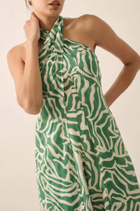 Roaming Soul Abstract Convertible Halter Jumpsuit - ShopPromesa