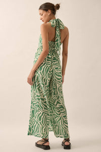 Roaming Soul Abstract Convertible Halter Jumpsuit - ShopPromesa