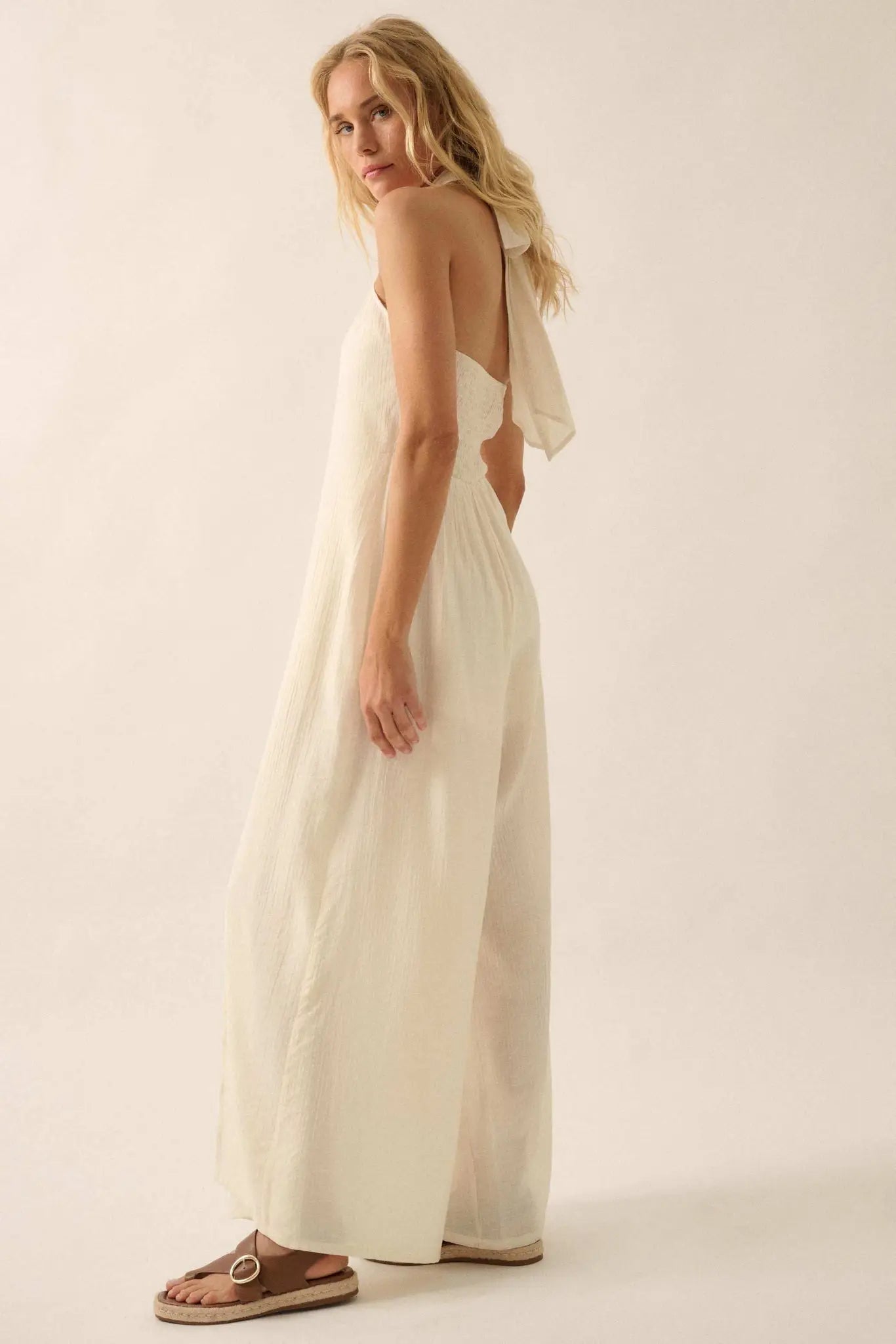 Peaceful Days Tonal-Stripe Two-Way Tulip Jumpsuit - ShopPromesa