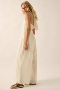 Peaceful Days Tonal-Stripe Two-Way Tulip Jumpsuit - ShopPromesa