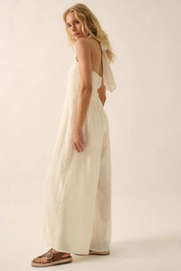 Peaceful Days Tonal-Stripe Two-Way Tulip Jumpsuit - ShopPromesa