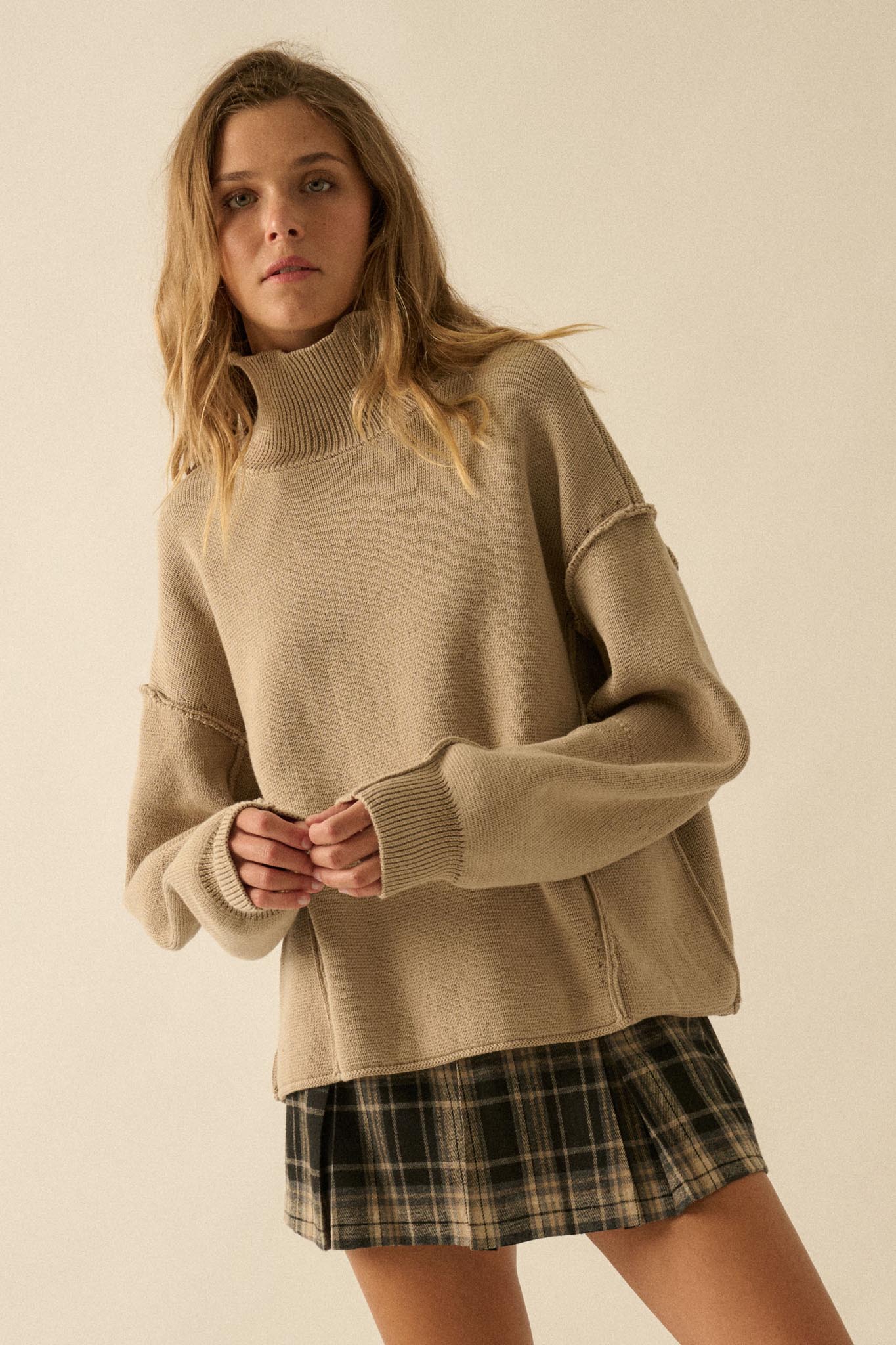 Plaid Mood Pleated Flannel Mini Skort - ShopPromesa