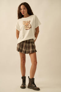 Plaid Mood Pleated Flannel Mini Skort - ShopPromesa