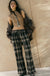 Plaid Influence Wide-Leg Drawstring Flannel Pants - ShopPromesa