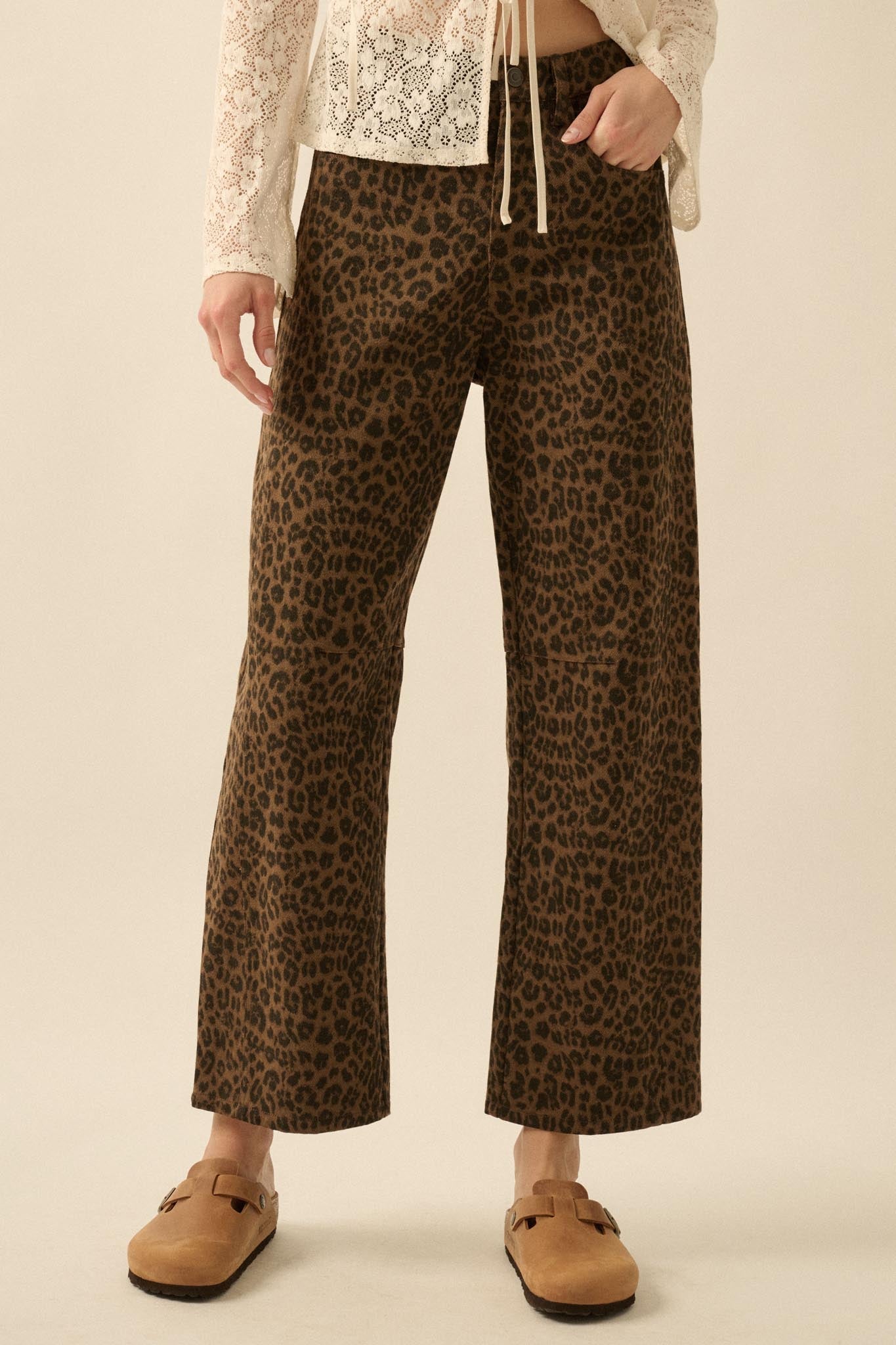 Law of the Jungle Leopard Twill Barrel Pants - ShopPromesa
