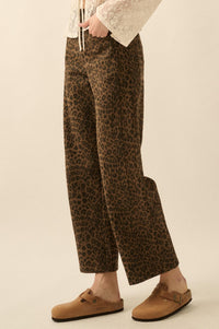 Law of the Jungle Leopard Twill Barrel Pants - ShopPromesa