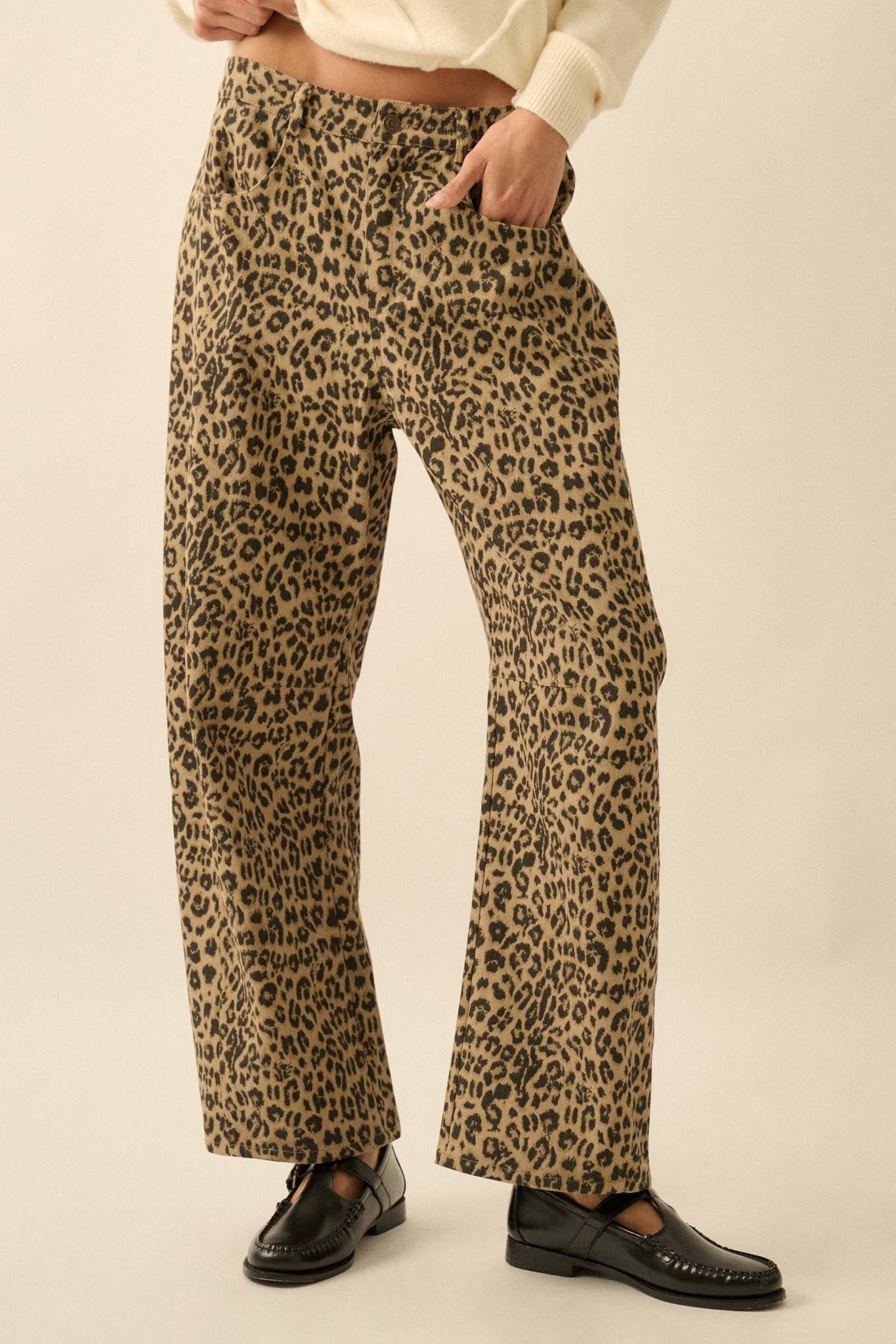 Law of the Jungle Leopard Twill Barrel Pants - ShopPromesa