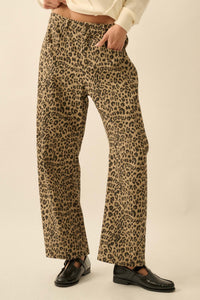 Law of the Jungle Leopard Twill Barrel Pants - ShopPromesa