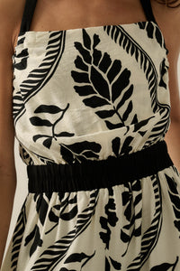 Jungle Queen Tropical-Print Wide-Leg Halter Jumpsuit - ShopPromesa
