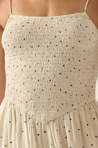 Spot On Polka Dot Smocked Wide-Leg Jumpsuit - ShopPromesa