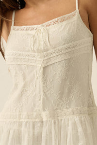 Call Me Darling Floral Lace Ruffle Cami Romper - ShopPromesa