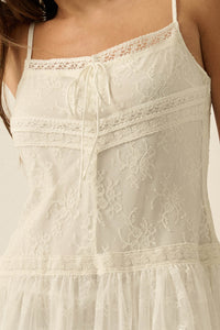 Call Me Darling Floral Lace Ruffle Cami Romper - ShopPromesa