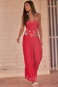For Shore Shell-Embroidered Wide-Leg Pocket Pants - ShopPromesa