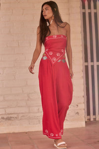 For Shore Shell-Embroidered Wide-Leg Pocket Pants - ShopPromesa