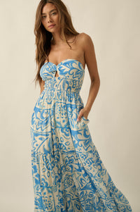 Nomad Days Abstract Floral-Print Strapless Jumpsuit - ShopPromesa