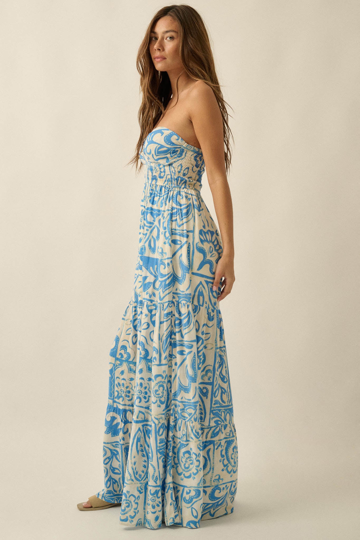 Nomad Days Abstract Floral-Print Strapless Jumpsuit - ShopPromesa