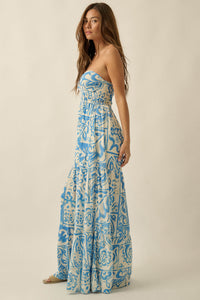 Nomad Days Abstract Floral-Print Strapless Jumpsuit - ShopPromesa