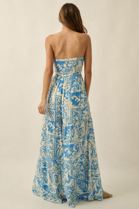 Nomad Days Abstract Floral-Print Strapless Jumpsuit - ShopPromesa