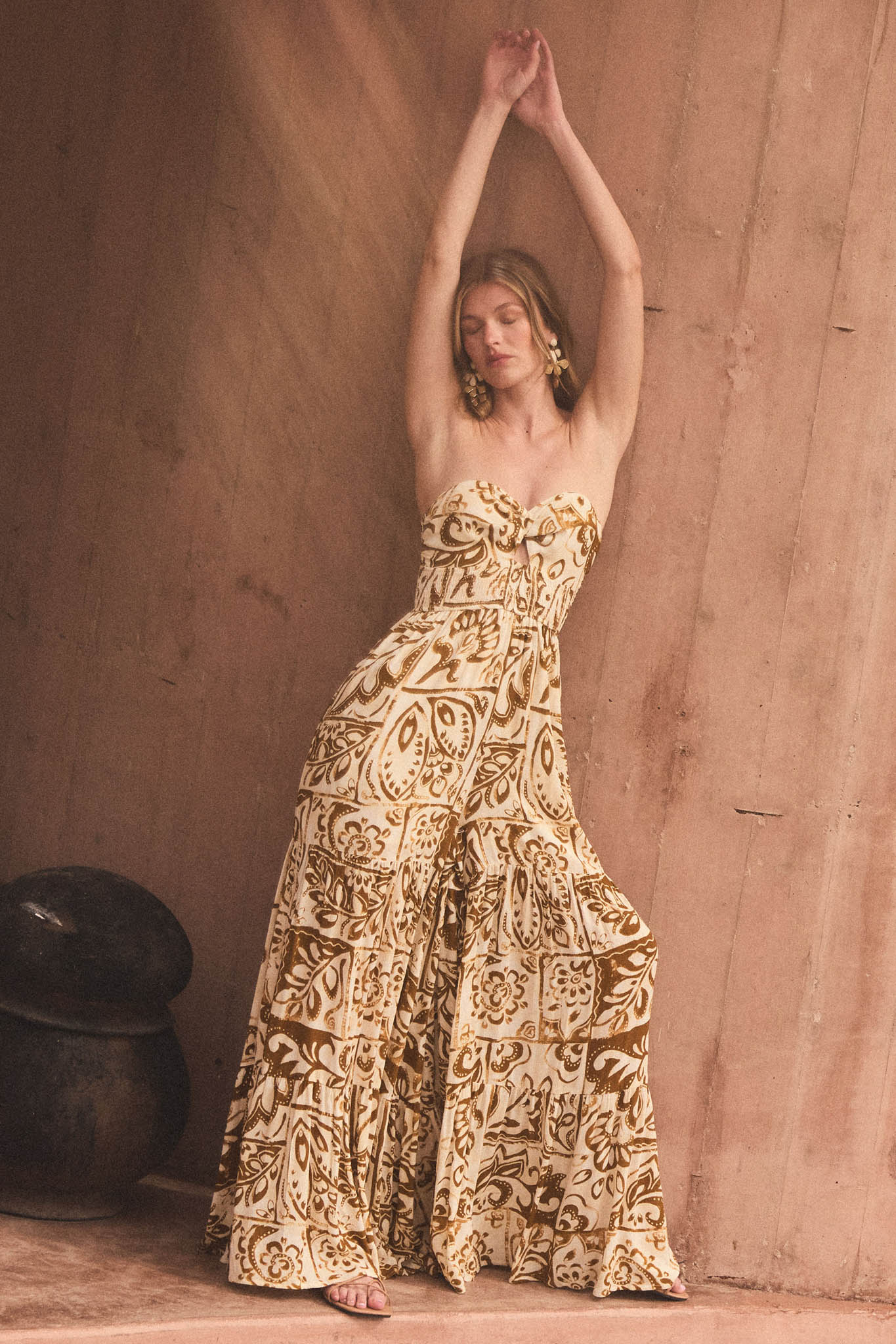Nomad Days Abstract Floral-Print Strapless Jumpsuit - ShopPromesa